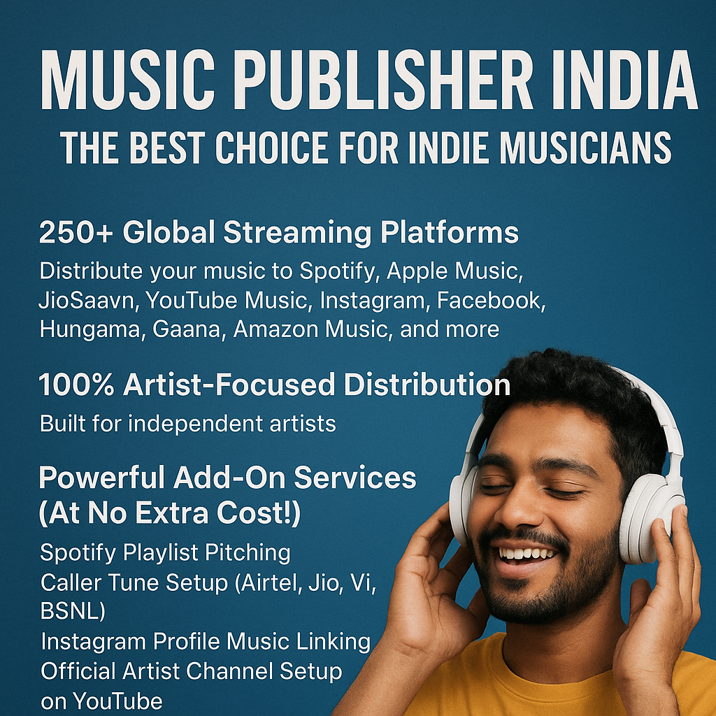 Why Music Publisher India Is the Best Music Distribution Company for Independent Artists in 2025